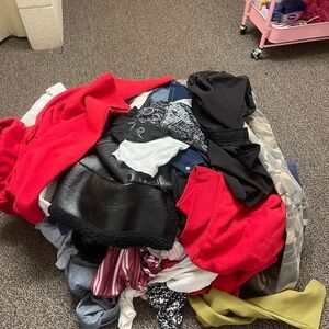 Mixed Clothing Bundle with Red and Black Pieces